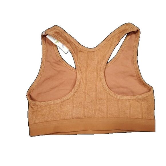 Aerie Offline Recharge Soft Lounge Brown Orange Racerback Sports Bra Size XS - Picture 2 of 5